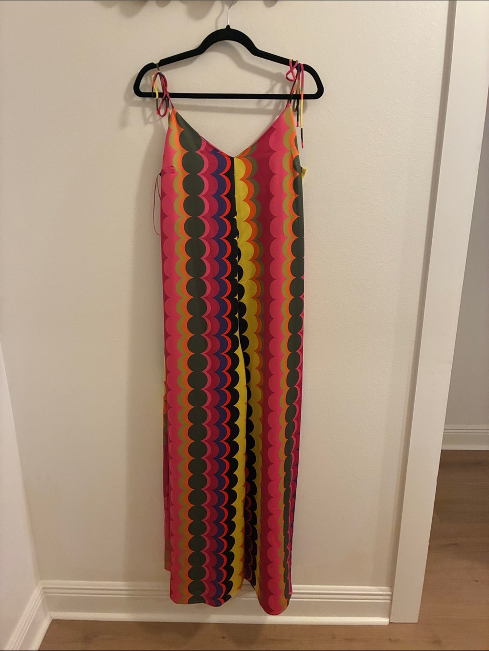 Vibrant Scallop-Print Pink & Yellow Romper